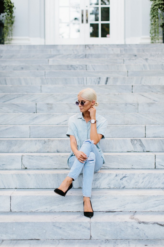 Denim on Denim // Charleston Fashion Blogger, Dannon Almost Happening