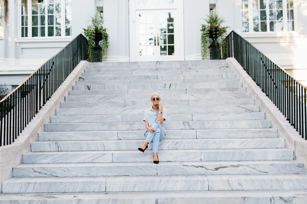 Denim on Denim // Charleston Fashion Blogger, Dannon Almost Happening