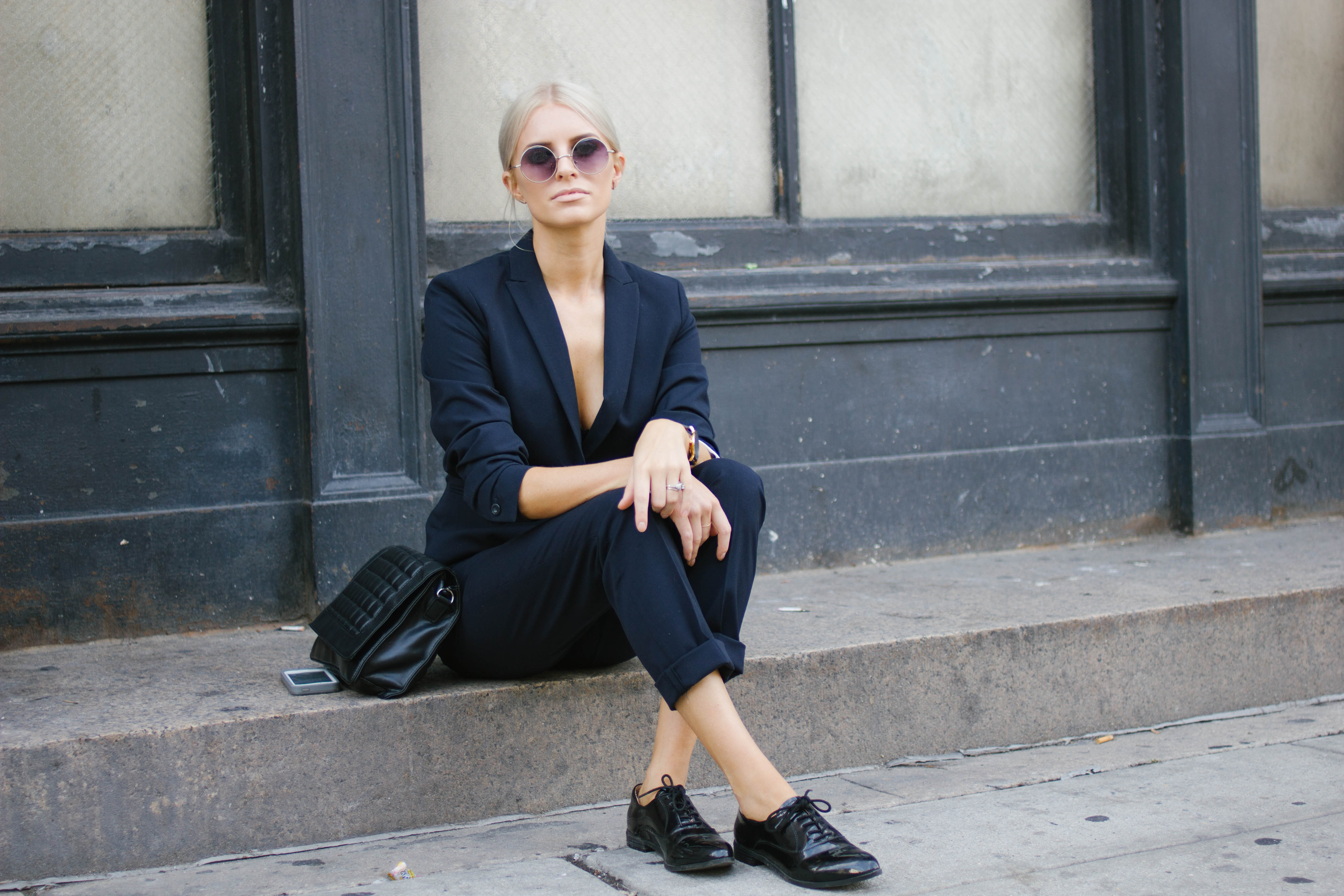 NWFW 2015 AW15 H&M navy suit Forever 21 Oxfords // Charleston Fashion Blogger Dannon, Almost Happening