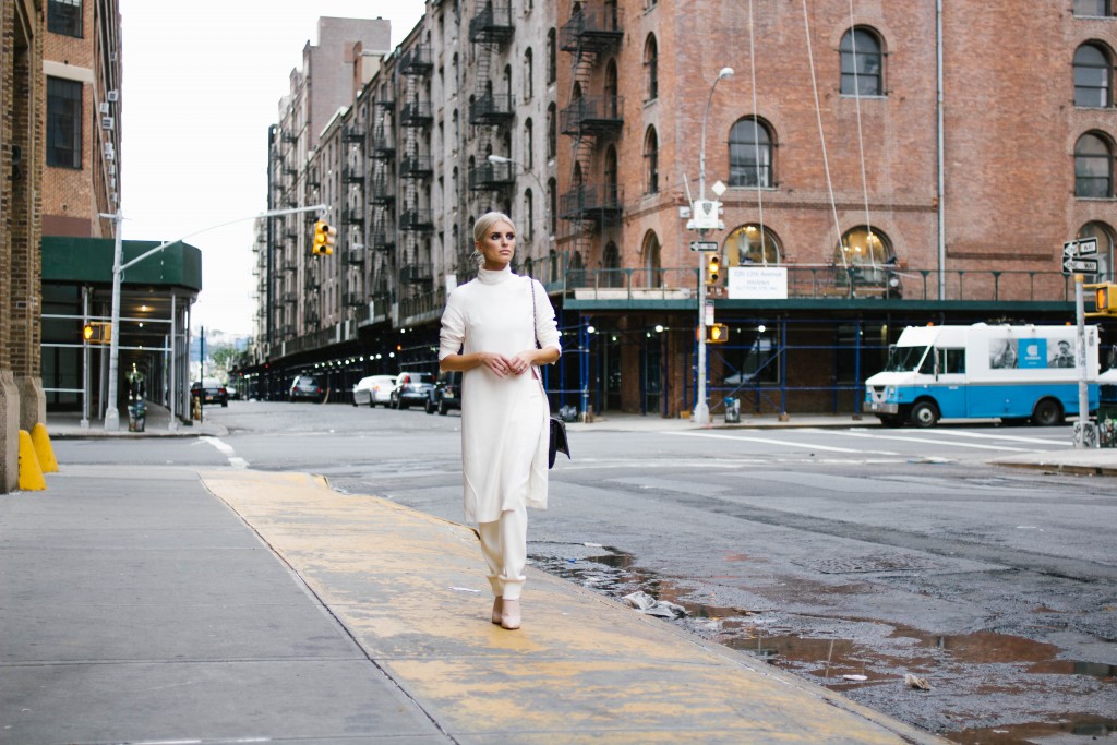 H&M + Bloglovin’ Awards 2015 NYFW Studio AW15 Collection Ribbed Knit Pants and Slit Front Tunic // Charleston Blogger Dannon, Almost Happening