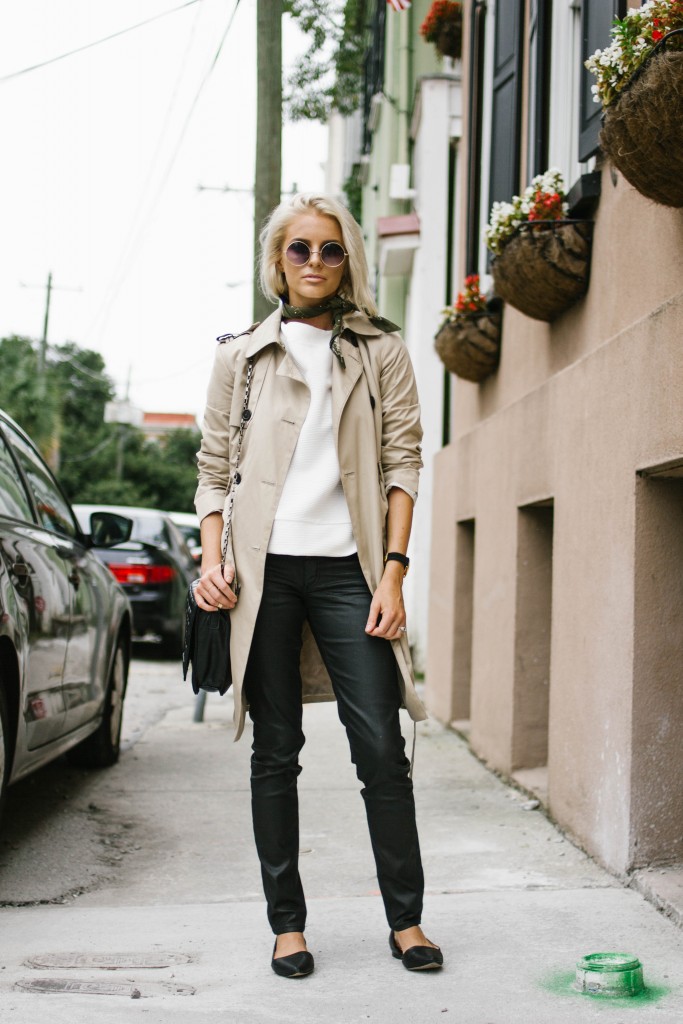 Bandanas and Trench Coats Fall 2015 Trends // Charleston Fashion Blogger Dannon, Almost Happening