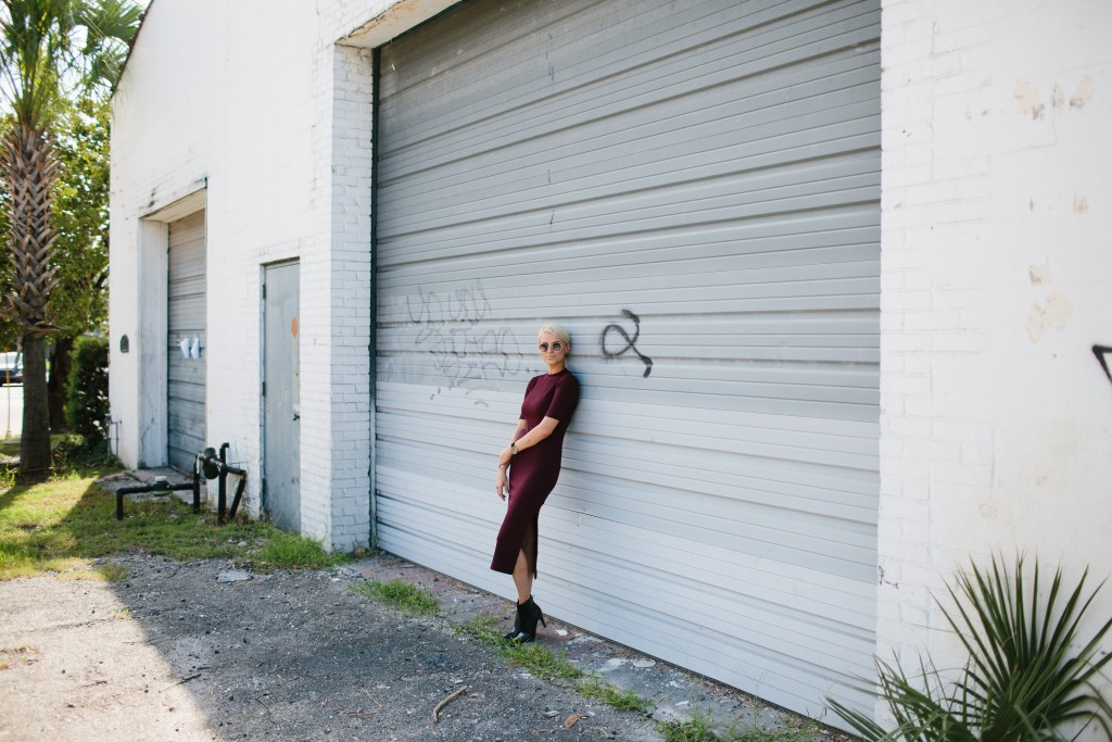 Garnet and Black Forever 21 Ribbed Midi Dress // Charleston Blogger Dannon Almost Happening