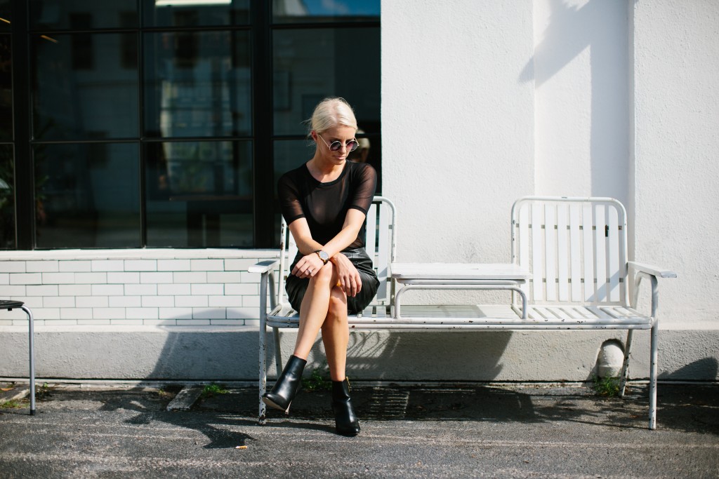 Sheer Edge leather skirt ankle boots // Charleston Fashion Blogger Dannon, Almost Happening