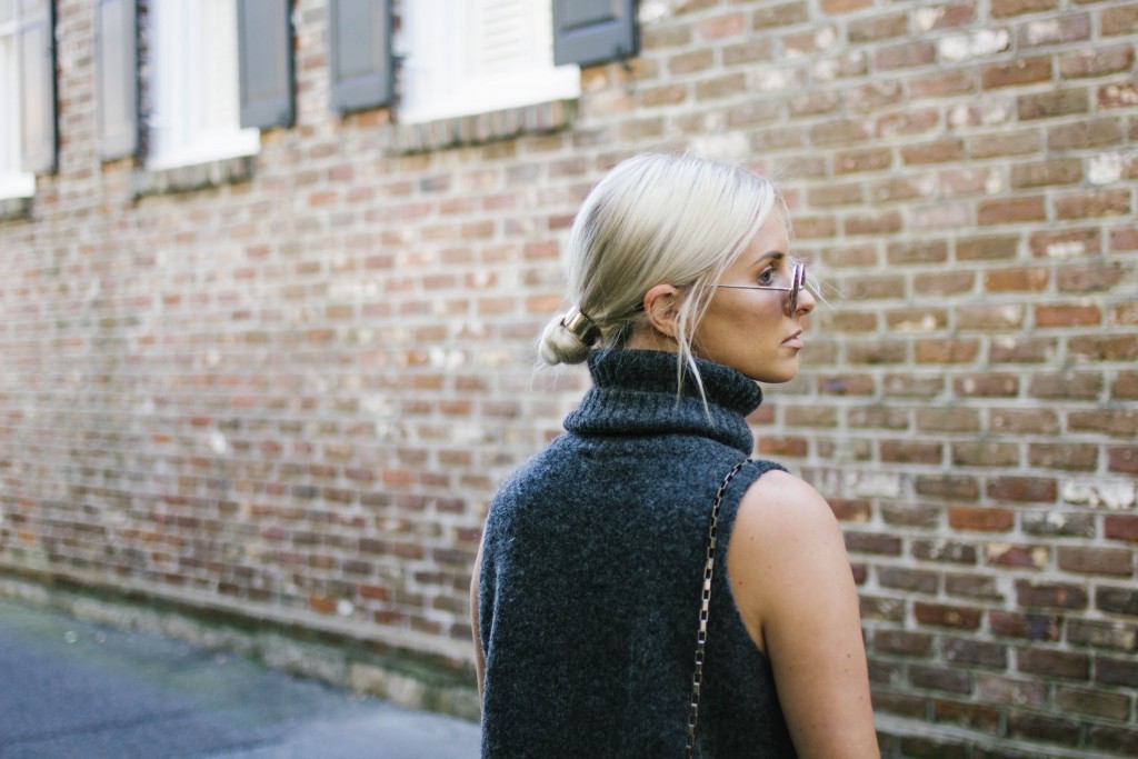 C/meo Collective from Fashion Bunker Charcoal Short Sleeve Jumper & Wrap Skirt // Charleston Blogger Dannon Almost Happening