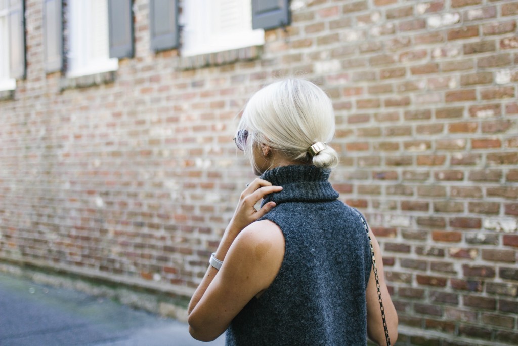 C/meo Collective from Fashion Bunker Charcoal Short Sleeve Jumper & Wrap Skirt // Charleston Blogger Dannon Almost Happening