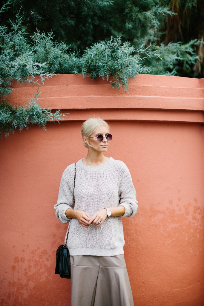 Witching Hour with Nordstrom Rack leather midi skirt, ankle boots and sweater Fall 2015 // Charleston Blogger Dannon Almost Happening