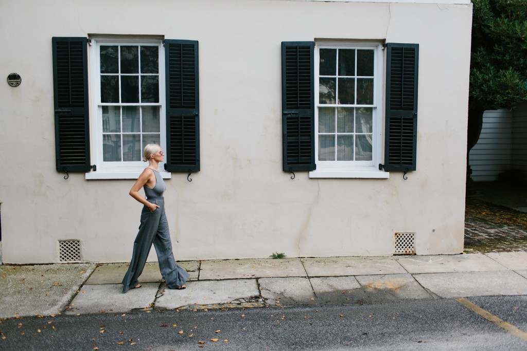 Wide Pants and Ribbed Bodysuit H&M Grey // Charleston Fashion Blogger Dannon Almost Happening