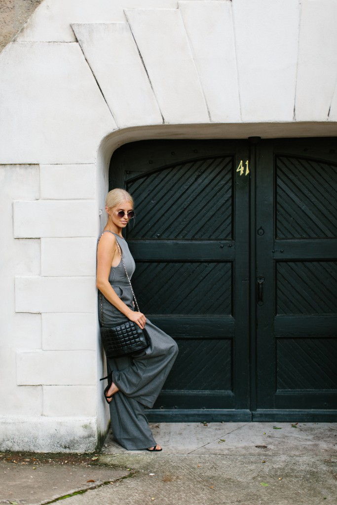 Wide Pants and Ribbed Bodysuit H&M Grey // Charleston Fashion Blogger Dannon Almost Happening