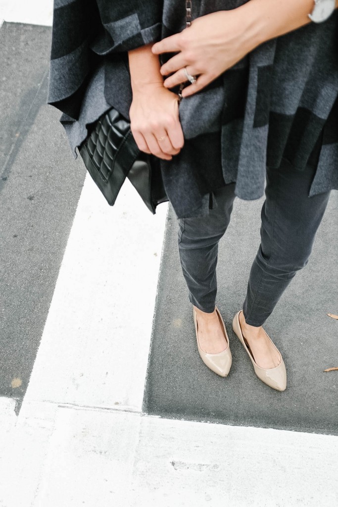 Wrapped in Grays J. McLaughlin Harrow Wrap in Plaid UnionBay Jeggings // Charleston Fashion Blogger Dannon Almost Happening