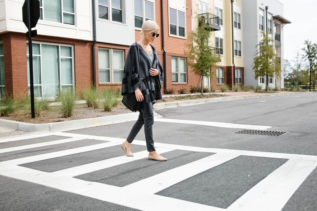 Wrapped in Grays J. McLaughlin Harrow Wrap in Plaid UnionBay Jeggings // Charleston Fashion Blogger Dannon Almost Happening