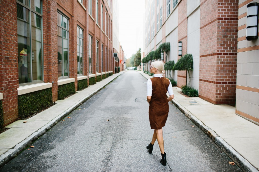 Suede Sheaths Camel & Cream turtleneck Black Ankle Boots Fall trend 2015 // Charleston Fashion Blogger Dannon Almost Happening