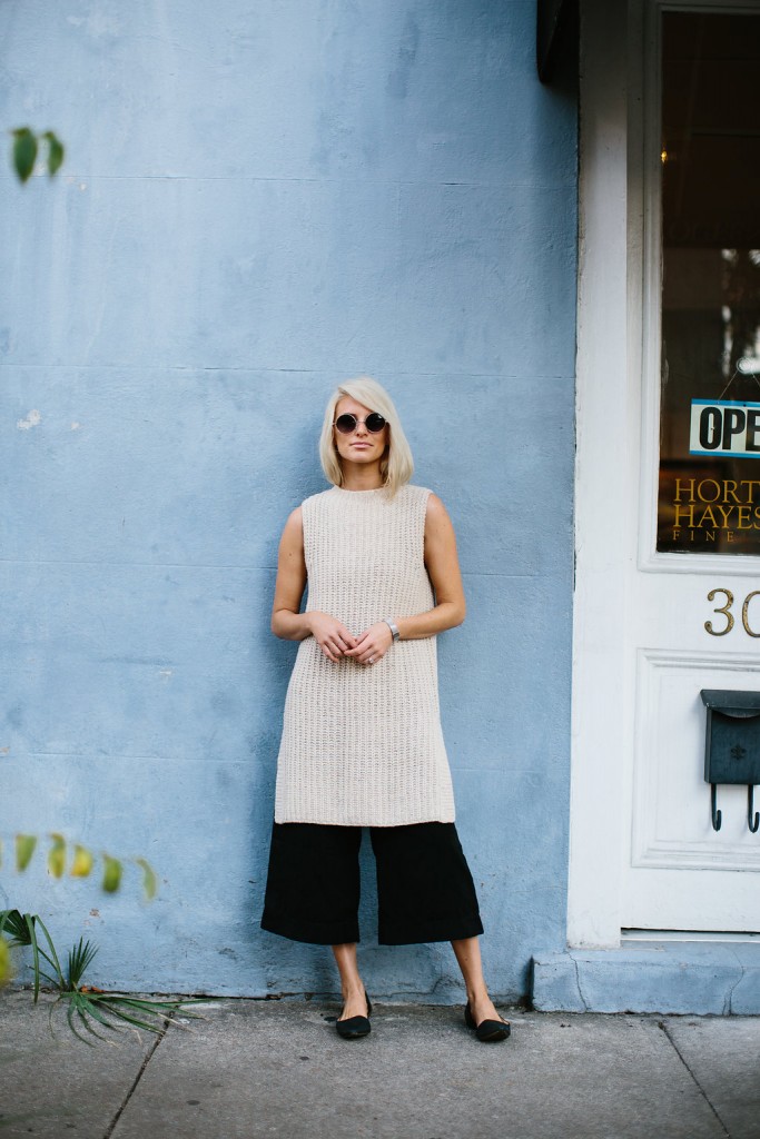 Coggles Ganni Sleevess Sweater Black Culottes Fashion Trends 2016 // Charleston Fashion Blogger Dannon Almost Happening