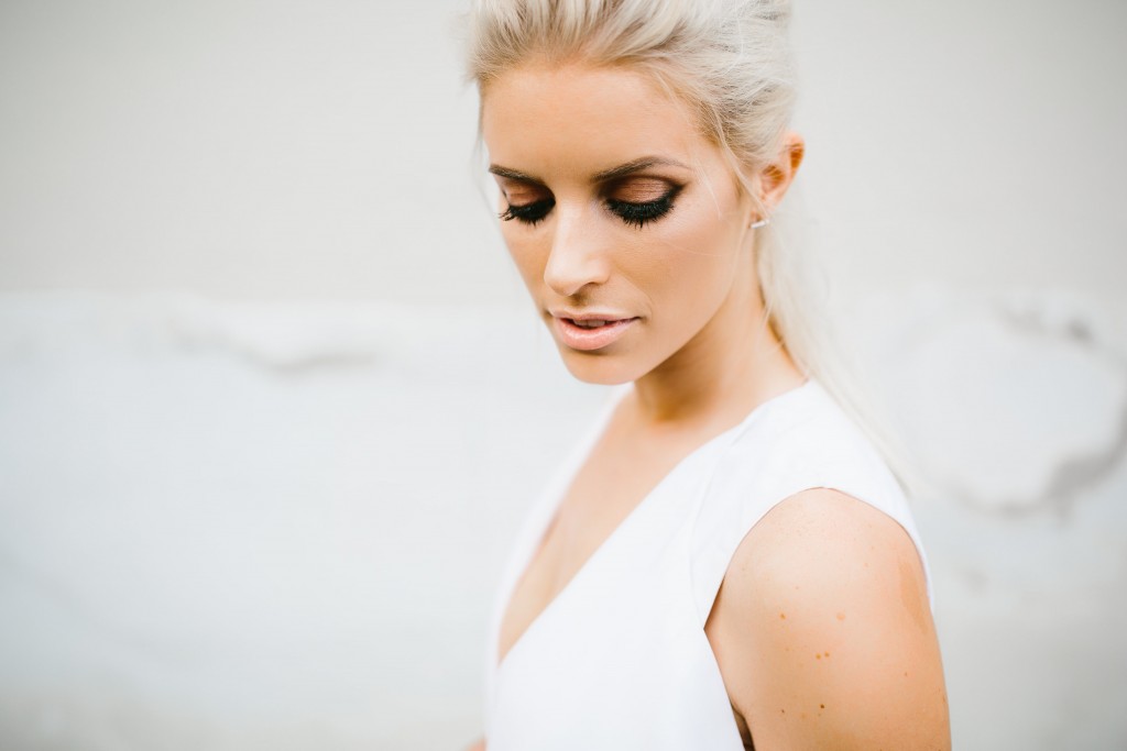 CFW Finale Charles Morgan Charleston Fashion Week 2016 Street style white ruffle dress trouser wide leg pants half up half down tousled hair kelli hoff // Charleston Fashion Blogger Dannon Almost Happening