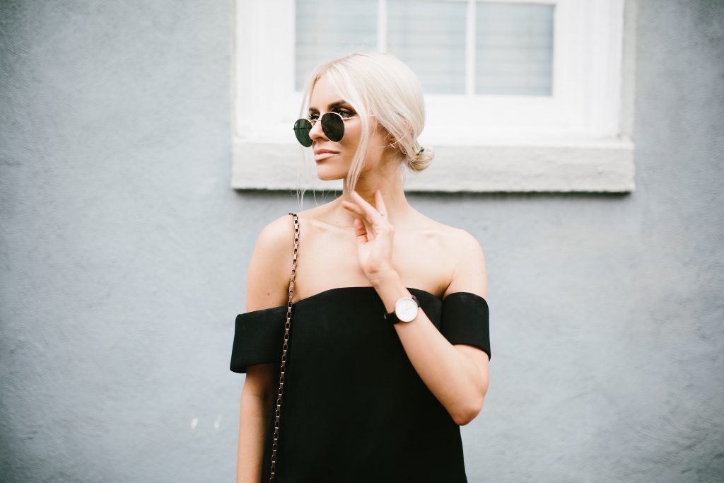 The Palisades Top Cmeo Collective Cameo The Label Black top-the-shoulder modern top leather H&M pants // Charleston Fashion Blogger Dannon Almost Happening