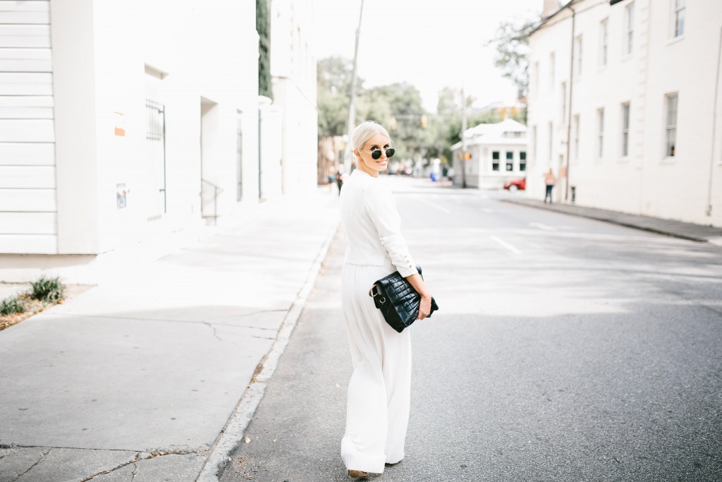 Tres Carmen ENDLESS ROSE CHIFFON PLEATED JUMPSUIT // Charleston Fashion Blogger Dannon Almost Happening