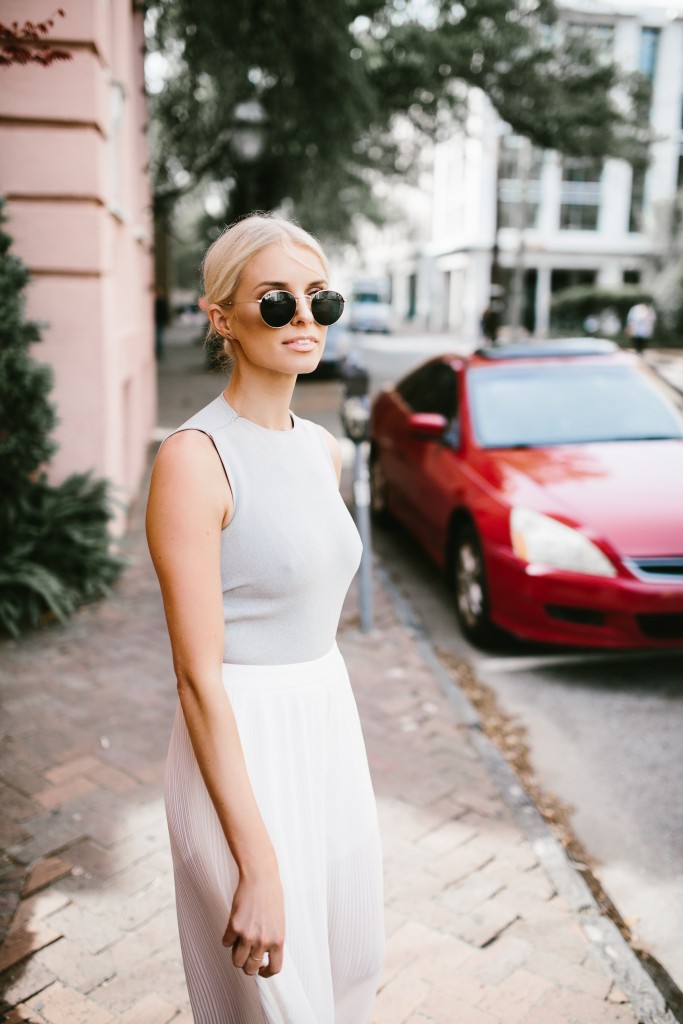 Tres Carmen ENDLESS ROSE CHIFFON PLEATED JUMPSUIT // Charleston Fashion Blogger Dannon Almost Happening
