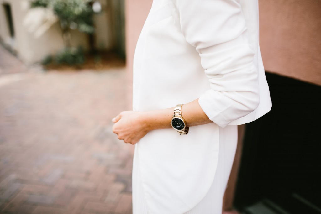 Nicole Vienna Soir N79 Link Gold Watch Black Marble Face // Charleston Fashion Blogger Dannon Almost Happening