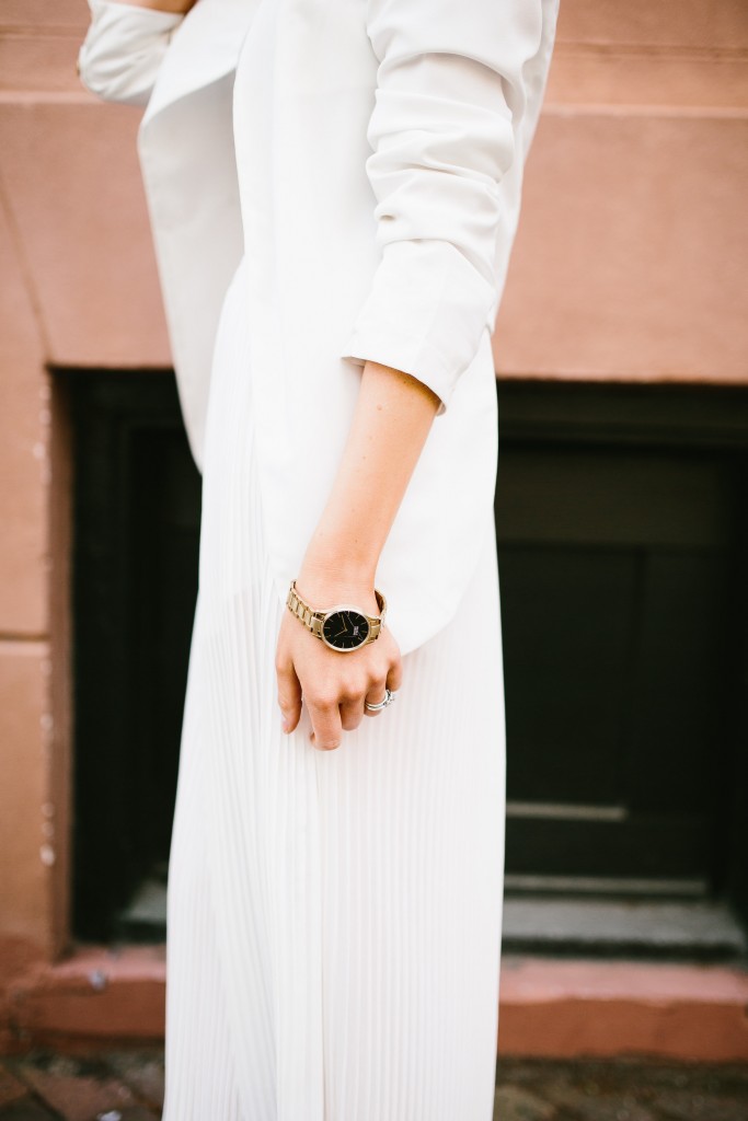 Nicole Vienna Soir N79 Link Gold Watch Black Marble Face // Charleston Fashion Blogger Dannon Almost Happening