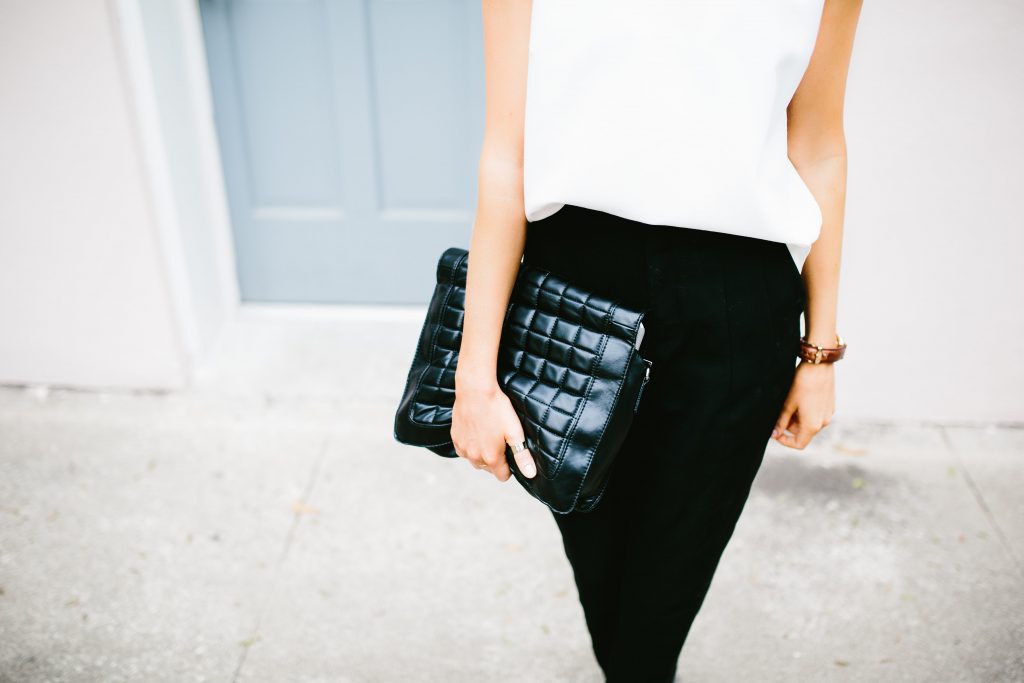 Boyish Asos high neck sleeveless turtleneck white high waist trousers slacks Forever 21 black patent leather oxfords // Charleston Fashion Blogger Dannon Almost Happening