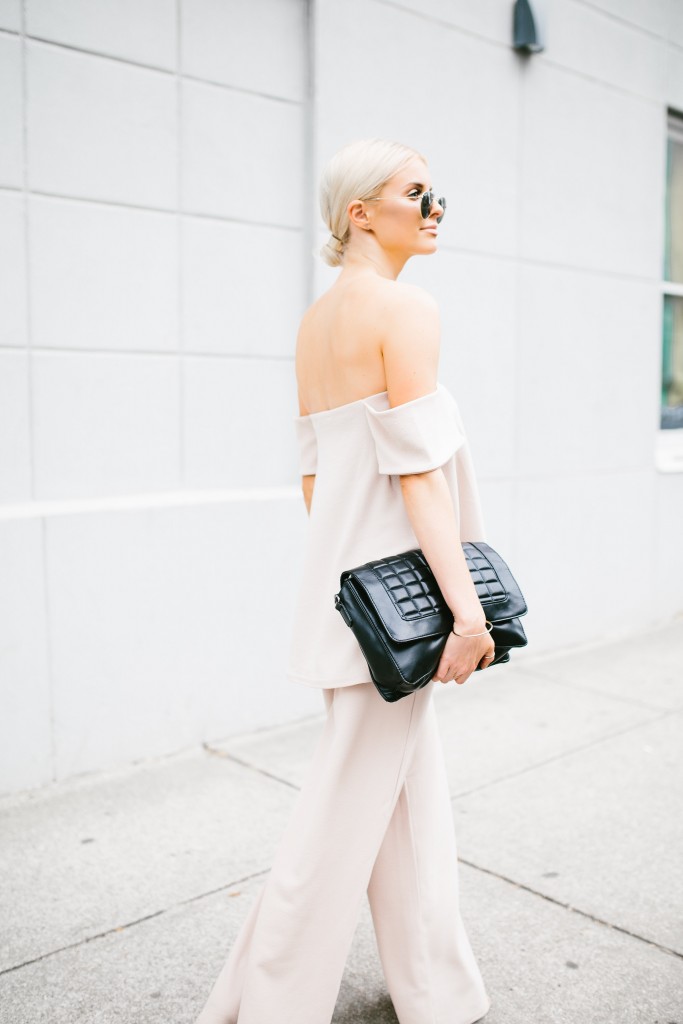 CFW Day 3 Boohoo Eli Top and wide leg trousers co-ord set // Charleston Fashion Blogger Dannon Almost Happening
