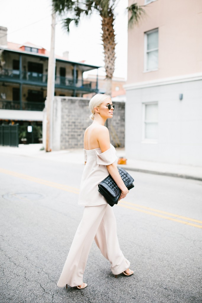 CFW Day 3 Boohoo Eli Top and wide leg trousers co-ord set // Charleston Fashion Blogger Dannon Almost Happening