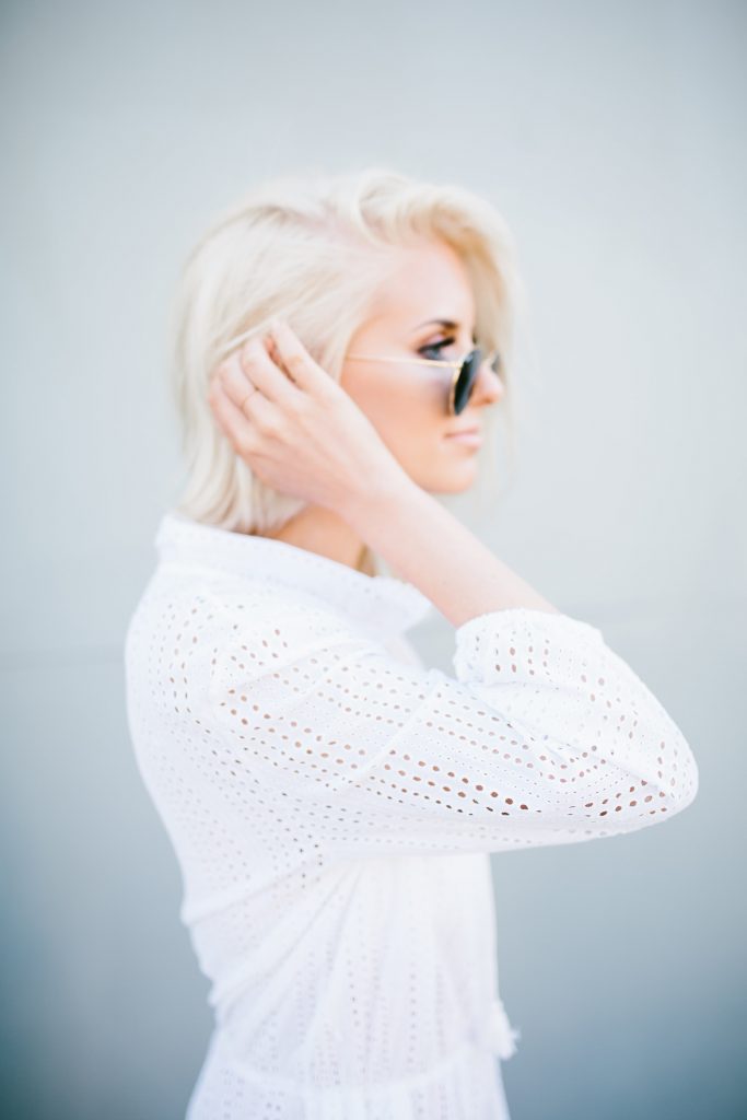 Everything But Water Rachel Zoe White Capsule Collection eyelet cover-up romper // Charleston Fashion Blogger Dannon Almost Happening 