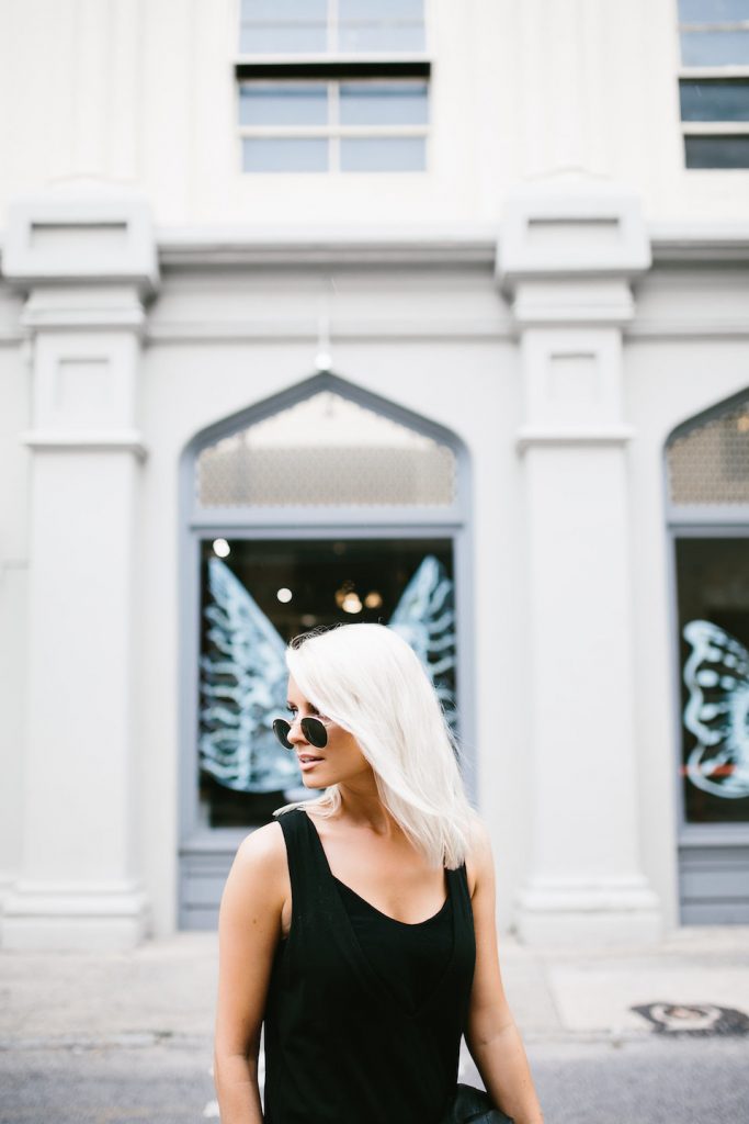 Midi Lengths and Loafers black dress v neck azalea sf boutique forever 21 pointed loafers // Charleston Fashion Blogger Dannon Almost Happening 