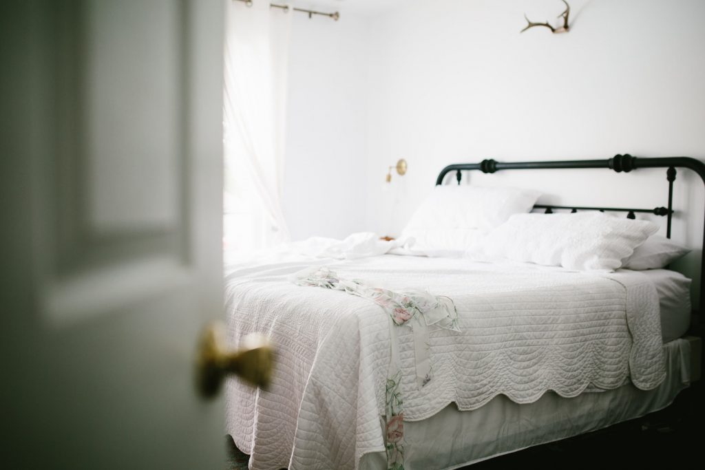 Homebodii Sofia Frill Romper sleepwear lingerie bridal wedding day // Charleston Fashion Blogger Dannon Almost Happening 