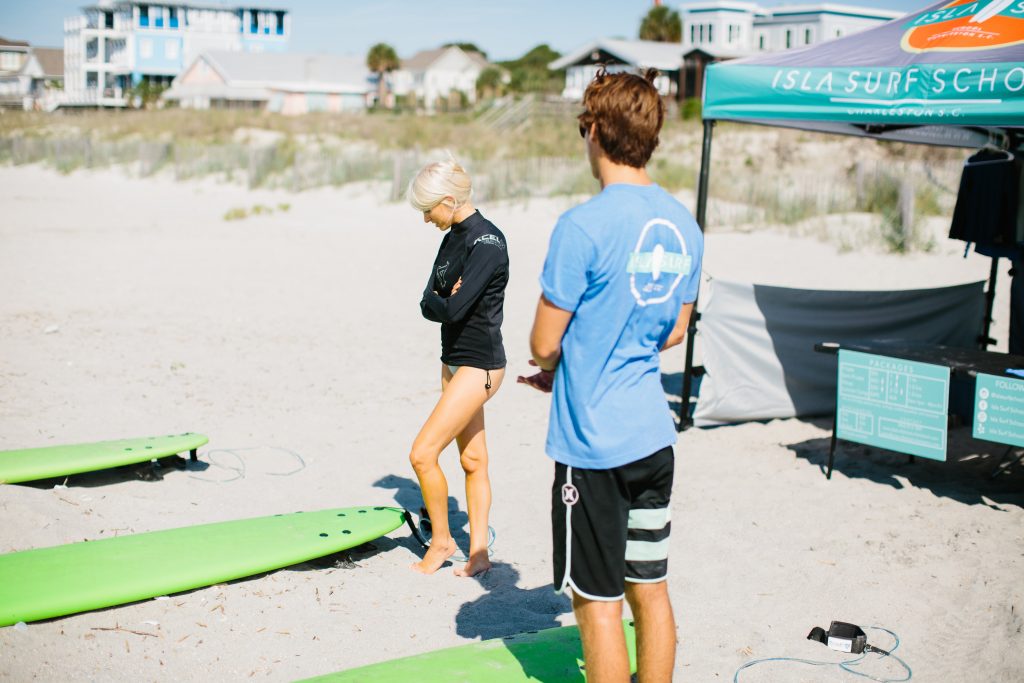 Isla Surf School surfing lessons folly beach, sc // Charleston Fashion Blogger Dannon K. Collard Almost Happening
