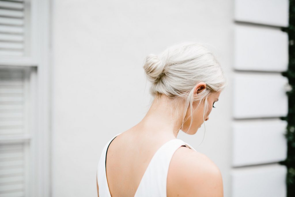ASOS Clean Crepe Maxi Dress with Sheer Pleated Hem Street Style 2016 Summer Messy Bun // Charleston Fashion Blogger Dannon Almost Happening 