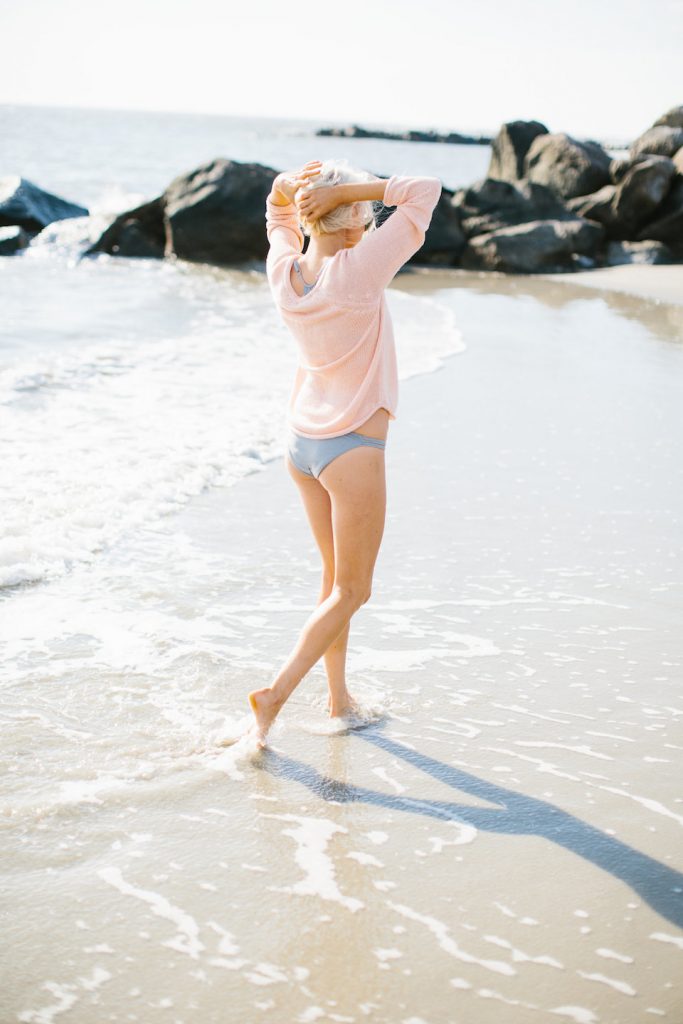 Billabong it’s all about the details swimsuit bikini grey folly beach washout charleston sc 2016 Summer Messy Bun // Charleston Fashion Blogger Dannon Almost Happening 