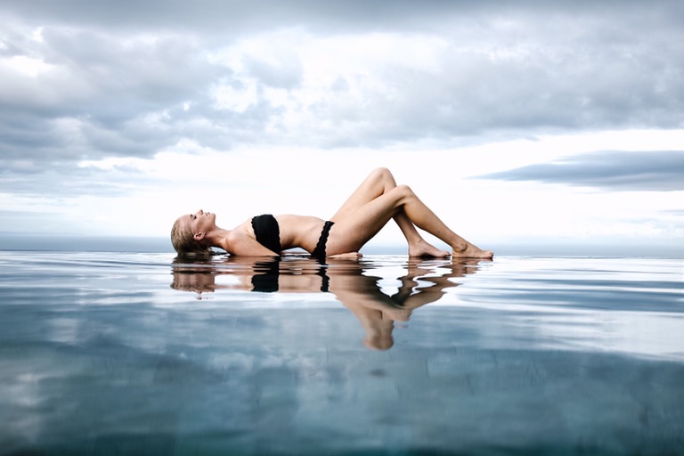 Costa Rica Featuring Kura Villas luxury modern boutique hotel infinity pool marysia swimsuit swimwear black scalloped bikini H&M uvita quepos travel Charleston Fashion Blogger Dannon K. Collard Almost Happening