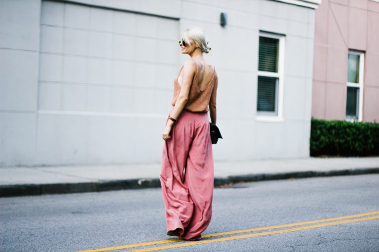 Summer Apricots Bella Luxx Tape Yarn Knit Tank Top Elizabeth and James Zoe Pants // Charleston Fashion Blogger Dannon Almost Happening