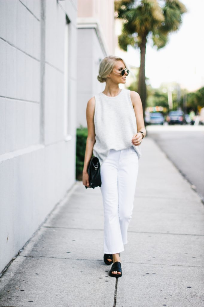 Marled Knits and Bootcuts Viktoria & Woods Kite Tank Selena Boot Cut Blogger Street STyle Summer Fall 2016 // Charleston Fashion Blogger Dannon Almost Happening