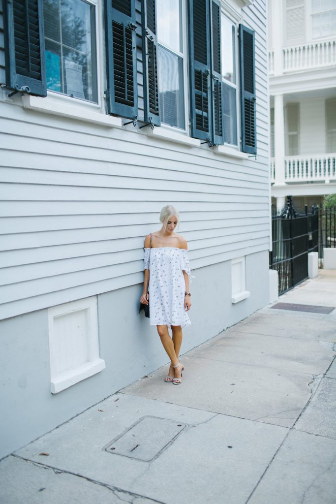Floral Dress Azalea SF boutique ankle strap eels downtown Summer Street Style 2016 // Charleston Fashion Blogger Dannon Almost Happening 