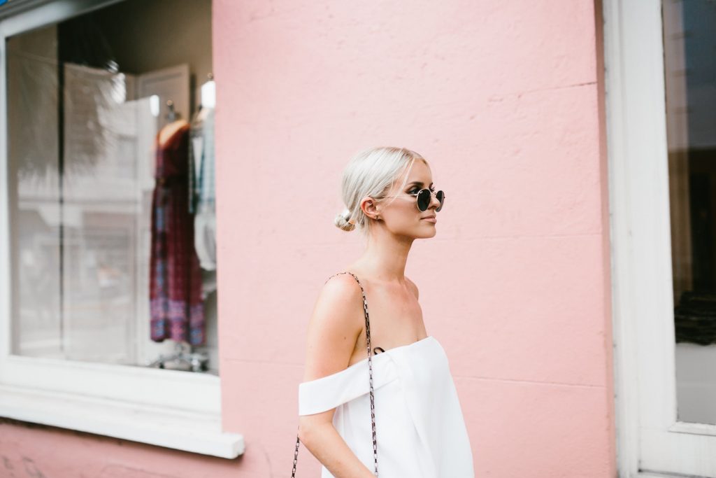All white Cmeo Collective All Under You Palisades Top Off the Shoulder structured white distressed boyfriend denim Neo James Jeans Minimalist Summer 2016 // Charleston Fashion Blogger Dannon Almost Happening 
