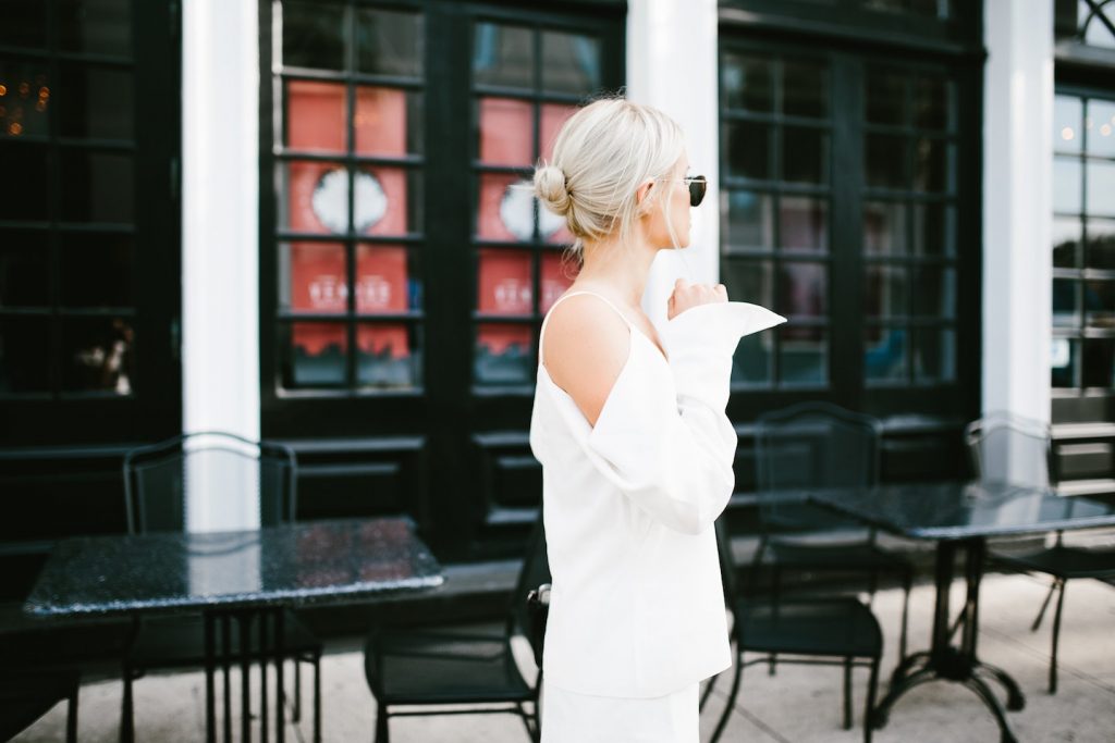 Cold Shoulder Cmeo Collective white top paradise awaits skirt blogger street style Summer 2016 // Charleston Fashion Blogger Dannon Almost Happening 