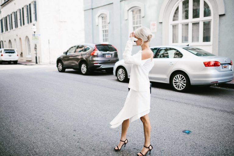 Cold Shoulder Cmeo Collective white top paradise awaits skirt blogger street style Summer 2016 // Charleston Fashion Blogger Dannon Almost Happening