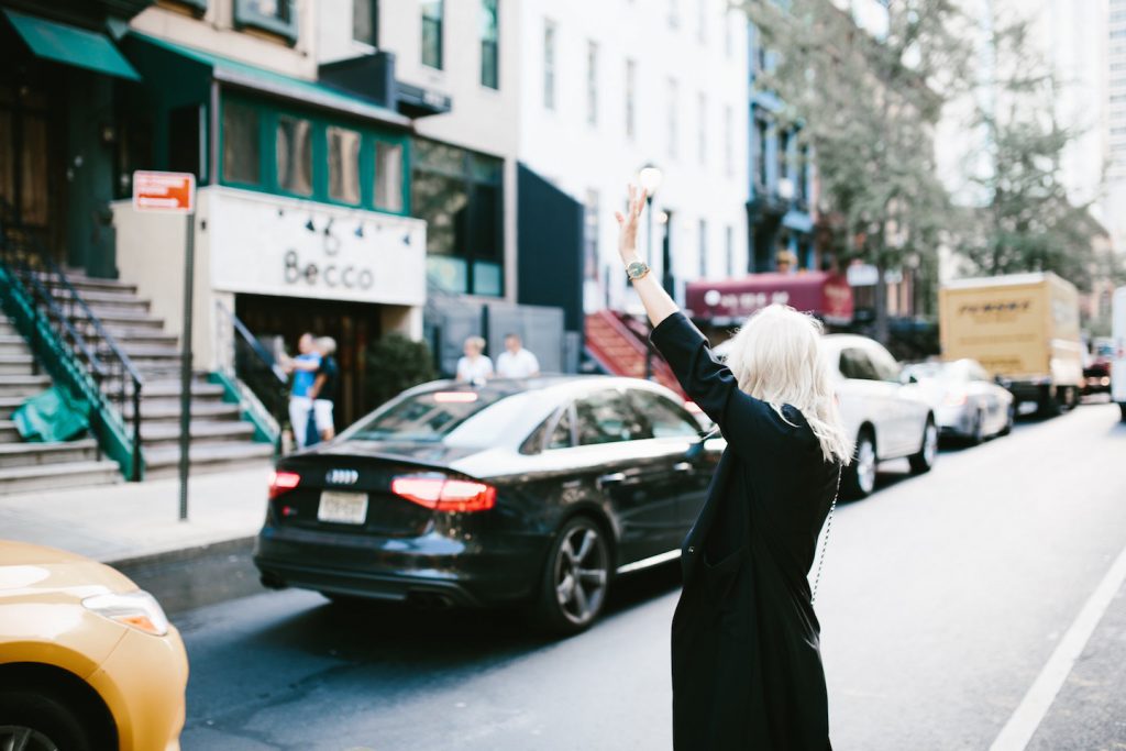 Rusty rust satin dress oversized coat mules street style New York Fashion Week NYFW Manhattan fall autumn trends 2016 // Charleston Fashion Blogger Dannon Almost Happening 
