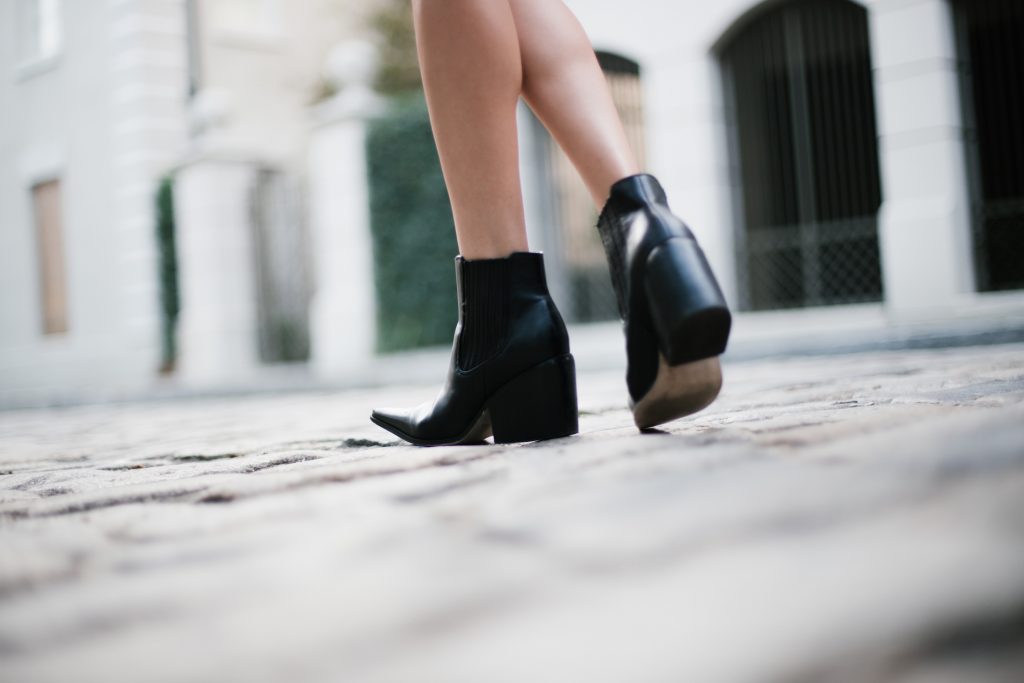 Cambridge Poppy Backpack houndstooth coat jacket leather mini skirt pointed ankle boots Fall Autumn blogger street style // Charleston Fashion Blogger Dannon Almost Happening