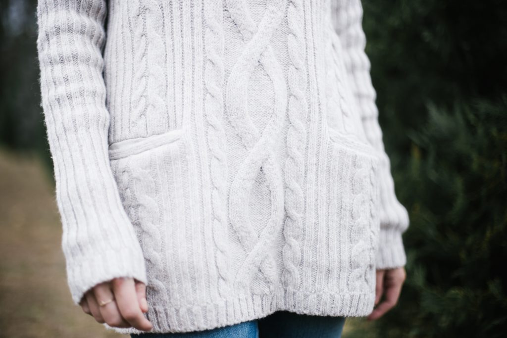 Christmas with Abercrombie & Fitch Tree farm cream cable knit turtleneck high rise super skinny jeans G.H. Bass & Co Duck boots blogger winter street style // Charleston Fashion Blogger Dannon Almost Happening 