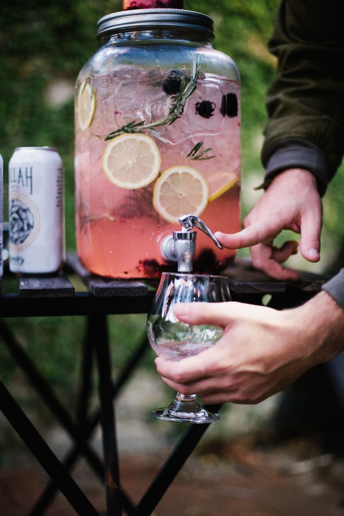 Coming Street Housewarming Charleston downtown Harleston Village College Corner Fashion Blogger Dannon K. Collard Almost Happening Rewined Revelry Brewing Rosemary Blackberry Lemon Spritz Gin Cocktail Fancy Appetizers