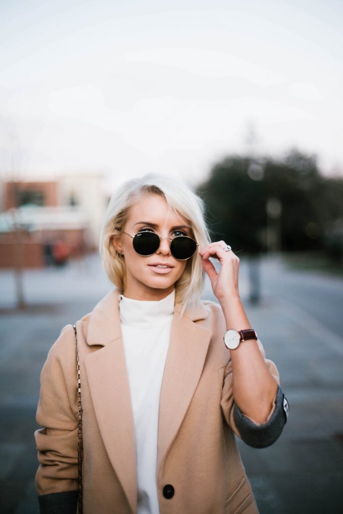 Minimalist forever 21 beige longline coat white high neck tank loafers Street Style Blogger   // Charleston Fashion Blogger Dannon Almost Happening 