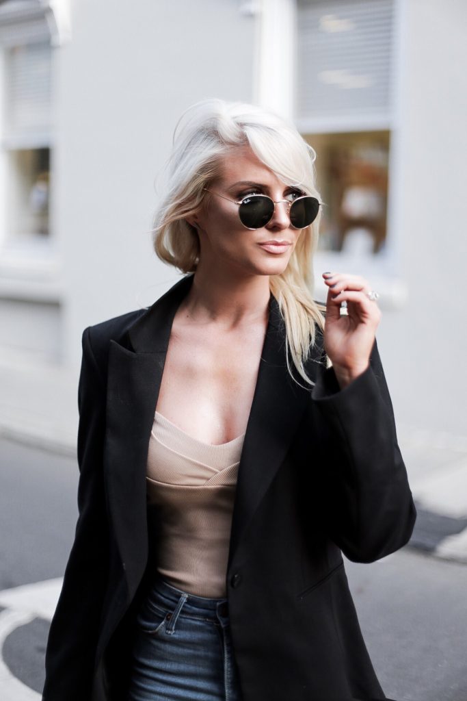CFW Social Media Takeover h&M ribbed beige bodysuit 90’s street style downtown fashion week // Charleston Fashion Blogger Dannon Almost Happening 
