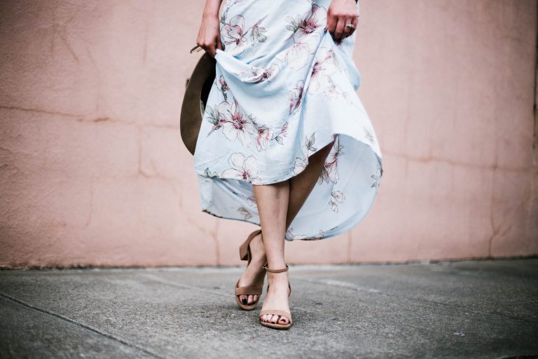 Floral Maxis Forever 21 contemporary dress plunge neck fedora floppy tan hat southern street style downtown fashion week // Charleston Fashion Blogger Dannon Almost Happening