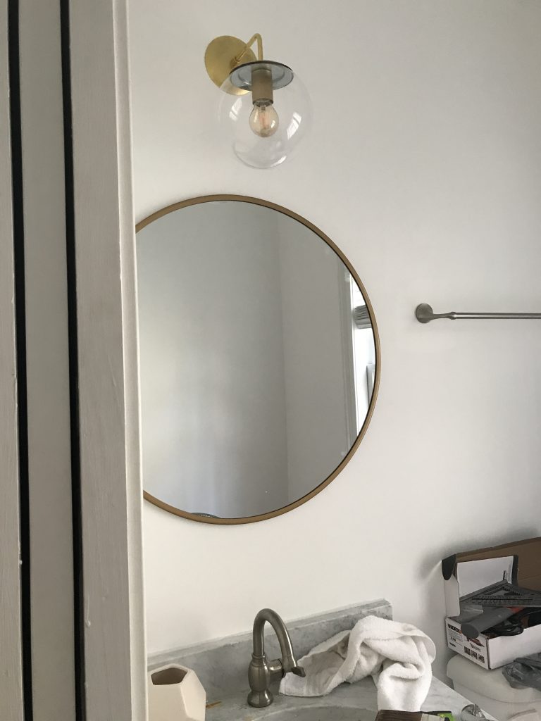 Guest Bath Process Clawfoot Tub Historic Downtown Home renovation bathroom hardwood white mid century Charleston Fashion Blogger Dannon K. Collard Almost Happening