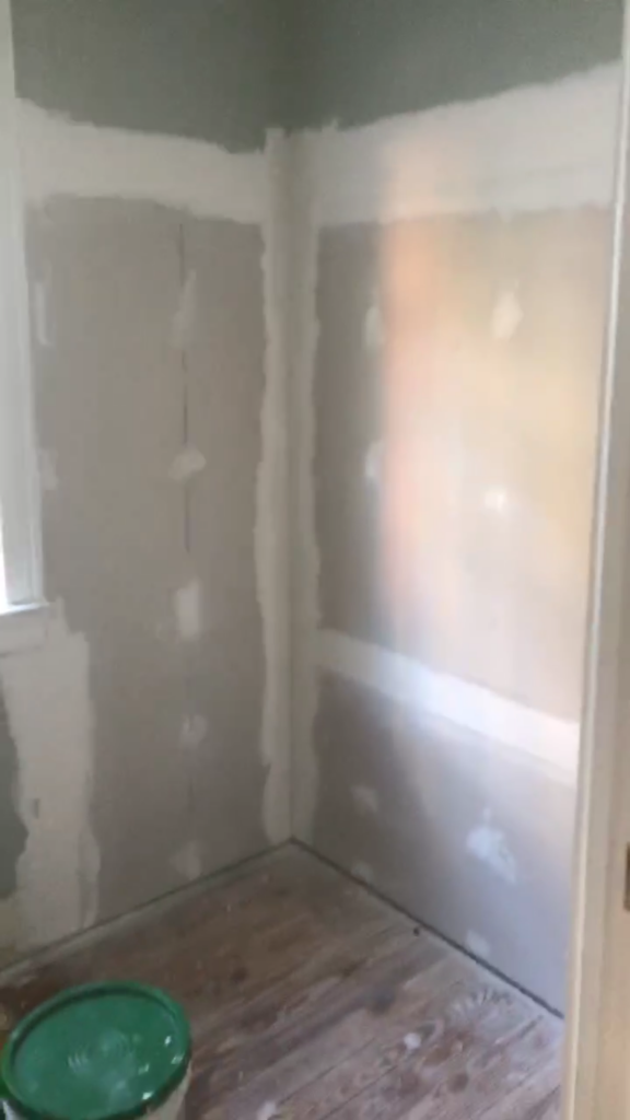 Guest Bath Process Clawfoot Tub Historic Downtown Home renovation bathroom hardwood white mid century Charleston Fashion Blogger Dannon K. Collard Almost Happening