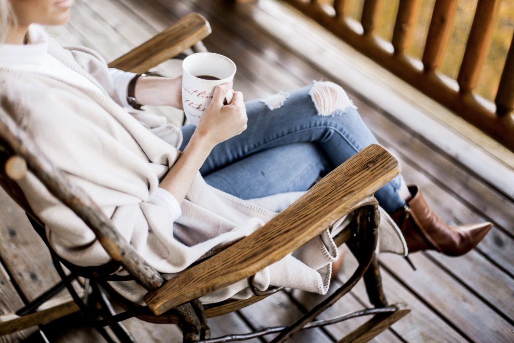 Fall in Maggie Valley white gray sweater poncho wrap Target skinny jeans cognac ankle boots white turtleneck autumn Maggie Valley NC fall 2017 street style Charleston Fashion Blogger Dannon Almost Happening 