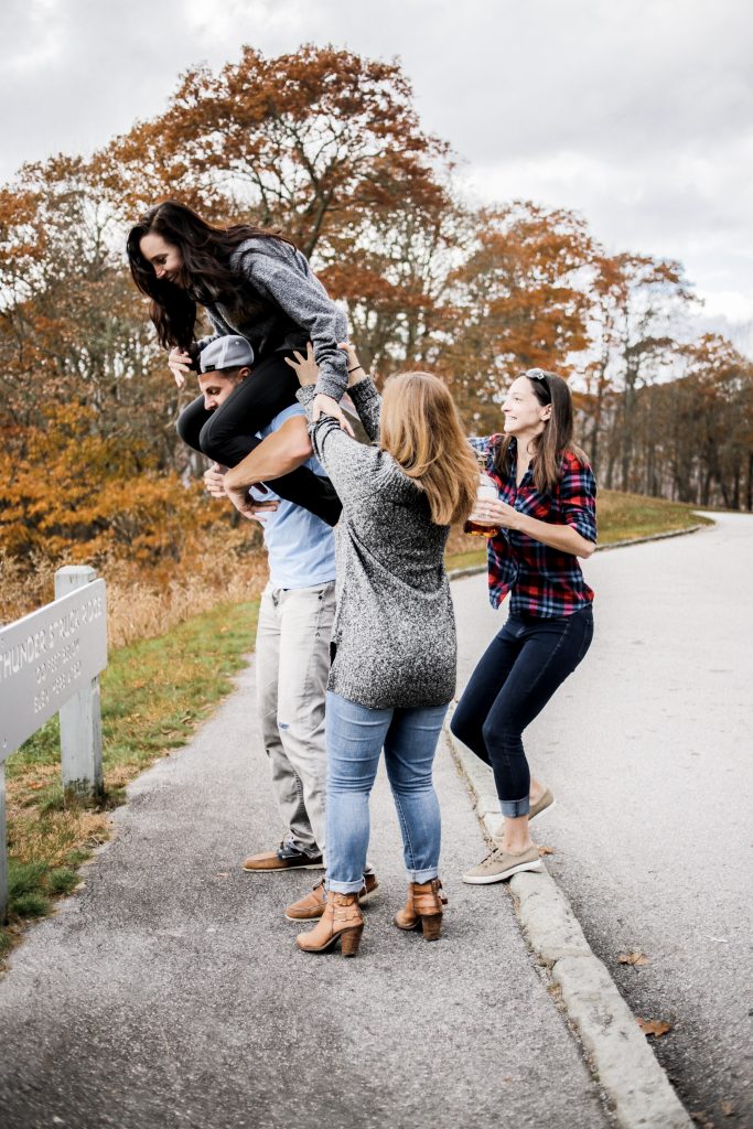 Mountain Weekend Fall in Maggie Valley NC lake junaluska Asheville North Carolina Brewery bonfire nights s’mores chili log cabin autumn retreat friends hot tub Charleston Fashion Blogger Dannon Almost Happening