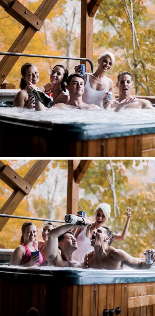 Mountain Weekend Fall in Maggie Valley NC lake junaluska Asheville North Carolina Brewery bonfire nights s’mores chili log cabin autumn retreat friends hot tub Charleston Fashion Blogger Dannon Almost Happening